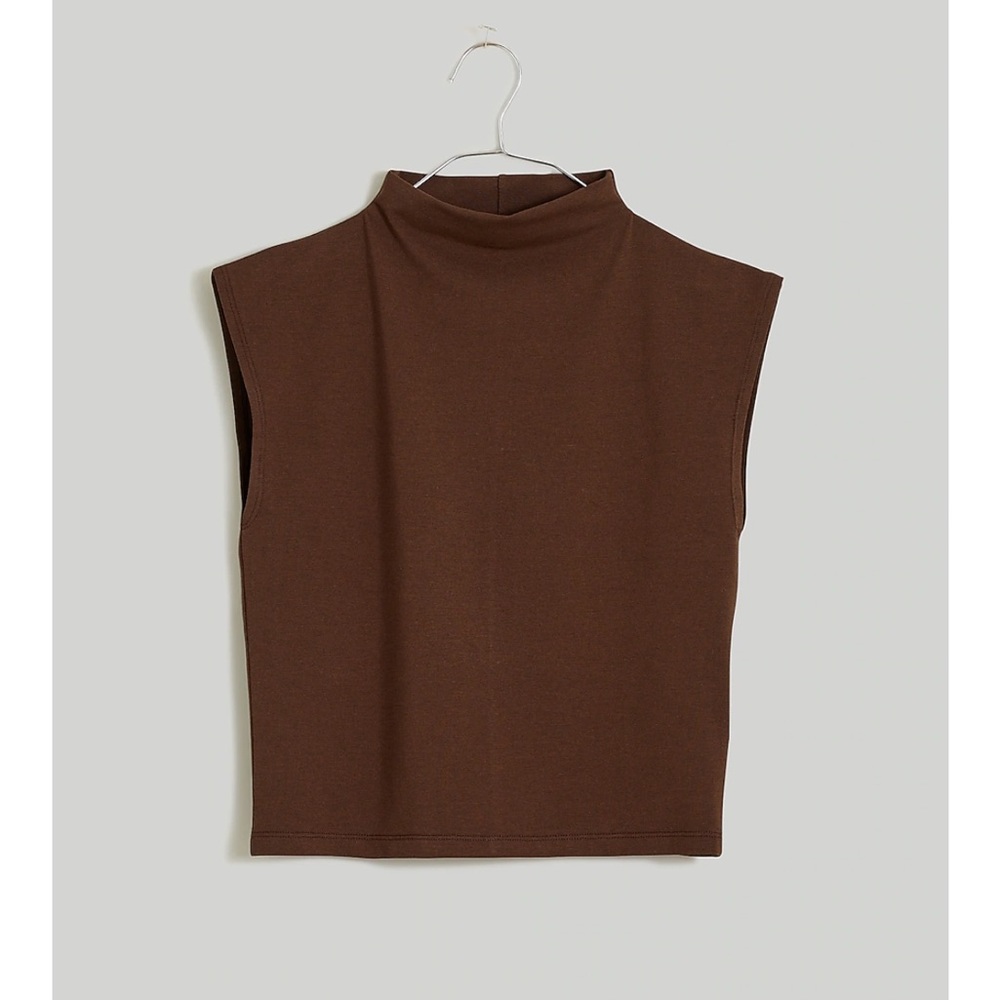 Madewell Funnelneck cropped muscle tee